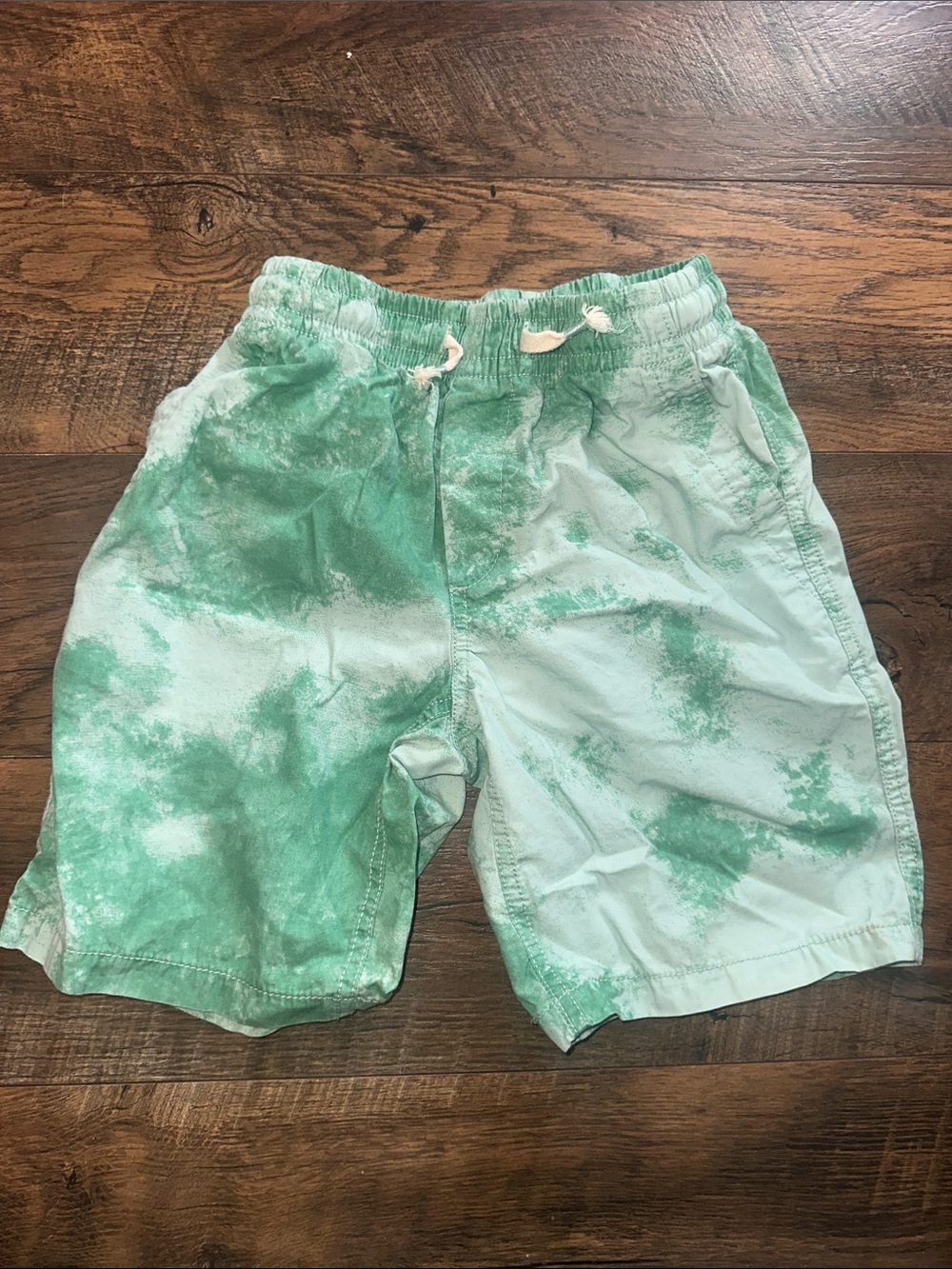 GAP Kids Green Tie-Dye Drawstring Shorts